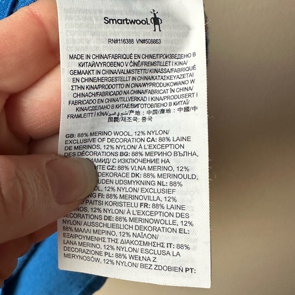 Smartwool blue half zip pullover - Picture 5 of 8